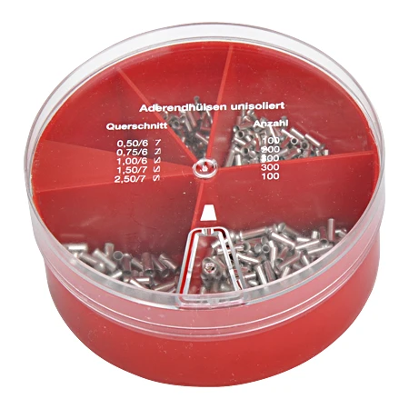 Aderendhülsen Sortiment 0,5-2,5 Mm² Unisoliert 3 Aderendhülsen Sortiment 0,5-2,5 Mm² Unisoliert