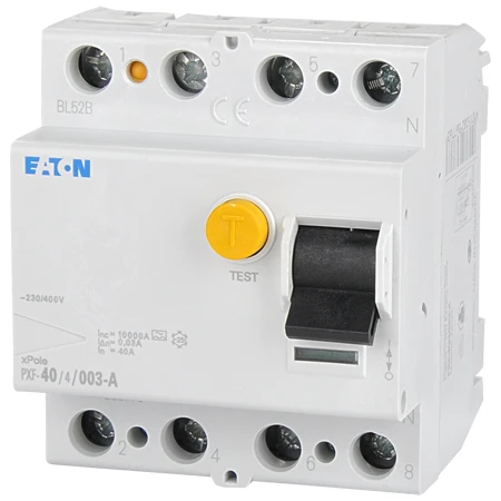 Eaton FI-Schutzschalter Fehlerstromschutzschalter 4-polig 40 A, 30 MA 3 Eaton FI-Schutzschalter Fehlerstromschutzschalter 4-polig 40 A, 30 MA