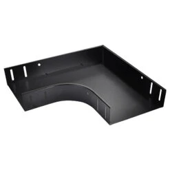 Eckstück 90° Horizontal Pulverbeschichtet Schwarz Matt