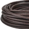 Edles Textilkabel Aus Geflochtenem Leder Braun -Kabel Draht Rabatte edles textilkabel aus geflochtenem leder 3 adrig braun