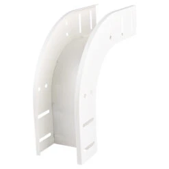 Fallstück 90° Vertikal Pulverbeschichtet Weiß Matt