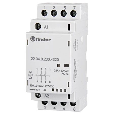 Finder 22.34 Installationsschütz 4 Schließer 25 A 3 Finder 22.34 Installationsschütz 4 Schließer 25 A