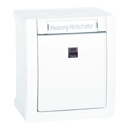 Heizungs Notschalter Beleuchtet Aufputz Feuchtraum IP54 Weiß 3 Heizungs Notschalter Beleuchtet Aufputz Feuchtraum IP54 Weiß