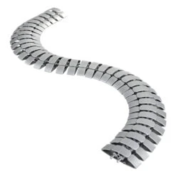 Kabelschlange Trittfest Silber 1m