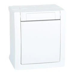 Kreuzschalter Aufputz Feuchtraum IP54 Weiß