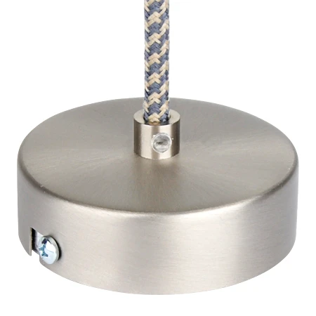 Lampenbaldachin Flach Metall Silber Matt 4 Lampenbaldachin Flach Metall Silber Matt – Bild 2