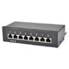 Mini Patchpanel 8-Port Cat.6 Schwarz