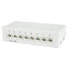 Mini Patchfeld 8-Port Cat.6a Lichtgrau
