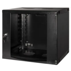 Netzwerk Wandgehäuse Flat Pack 19 Zoll Schwarz