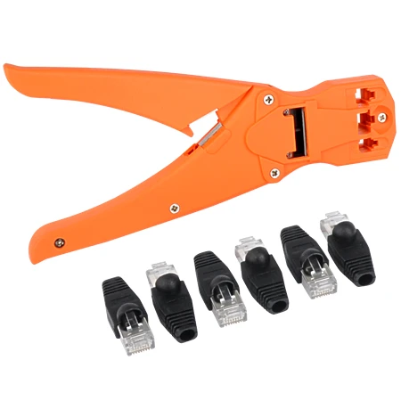 Netzwerkkabel Crimp Set 6 Stecker + Zange 3 Netzwerkkabel Crimp Set 6 Stecker + Zange