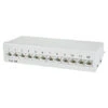 Patchfeld / Patchpanel 12-Port Cat.6a Lichtgrau