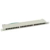 Patchpanel / Patchfeld 24-Port Cat.6 Lichtgrau Rackeinbau Flat