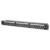Patchpanel / Patchfeld 24-Port Cat.6 Schwarz Rackeinbau