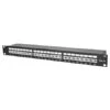 Patchpanel / Patchfeld 24-Port Cat.6a Schwarz Rackeinbau -Kabel Draht Rabatte patchpanel patchfeld 24 port cat6a schwarz rackeinbau