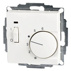 Raumtemperaturregler Mit Schalter Unterputz 55x55 Reinweiß Matt