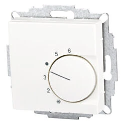 Raumtemperaturregler UP Zentralscheibe 55x55 Reinweiß Matt