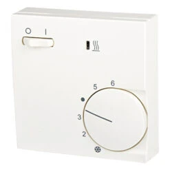 Raumthermostat Aufputz Mit Schalter Reinweiß Matt