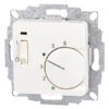 Raumthermostat UP Mit Schalter 50x50 Reinweiß Glänzend