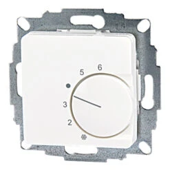 Raumthermostat UP Wechslerkontakt 50x50 Reinweiß Glänzend