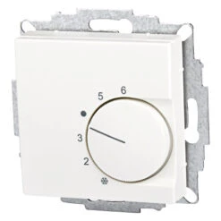 Raumthermostat UP Wechslerkontakt 55x55 Reinweiß Matt