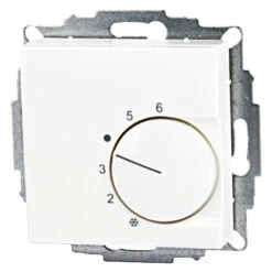 Raumthermostat UP Zentralscheibe 55x55 Reinweiß Glänzend