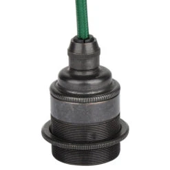 Retro Lampenfassung E27 Metall Schwarz Mit Klemmnippel -Kabel Draht Rabatte retro lampenfassung e27 metall schwarz kabel