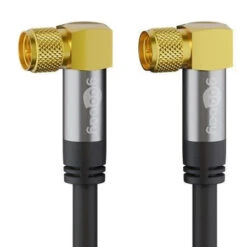 SAT Anschlusskabel Premium Beidseitig Abgewinkelt Schwarz