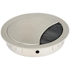 Schreibtisch Kabeldurchführung Metall Edelstahloptik Mit Bürstendurchlass