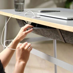 Schreibtisch Kabelwanne Aus Filz Kabelkanal Grau / Schwarz -Kabel Draht Rabatte schreibtisch kabelwanne aus filz kabelkanal grau schwarz anwendung