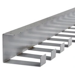 Schreibtisch Kabelwanne Metall 60x80 Mm Silber 1,46 M