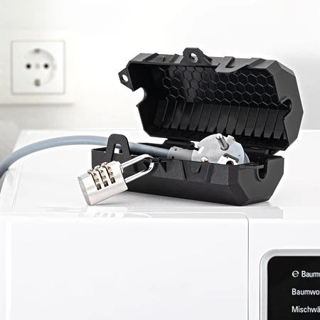 SteckerBox Abschließbar Mini SteckerSafe Mit Schnappverschluss Schwarz 10 SteckerBox Abschließbar Mini SteckerSafe Mit Schnappverschluss Schwarz – Bild 8