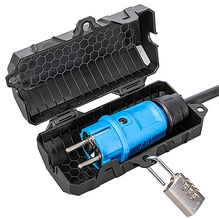 SteckerBox Abschließbar Mini SteckerSafe Mit Schnappverschluss Schwarz 4 SteckerBox Abschließbar Mini SteckerSafe Mit Schnappverschluss Schwarz – Bild 2