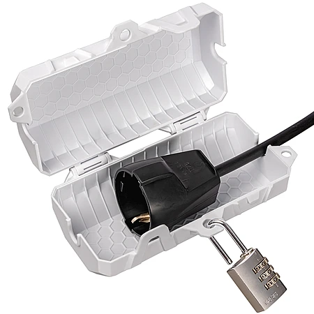 SteckerBox Abschließbar Mini SteckerSafe Mit Schnappverschluss Weiß 9 SteckerBox Abschließbar Mini SteckerSafe Mit Schnappverschluss Weiß – Bild 7