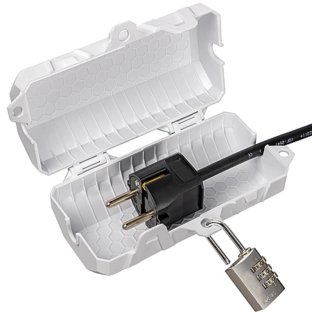 SteckerBox Abschließbar Mini SteckerSafe Mit Schnappverschluss Weiß 4 SteckerBox Abschließbar Mini SteckerSafe Mit Schnappverschluss Weiß – Bild 2