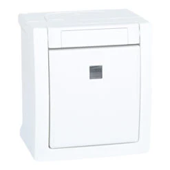 Taster Beleuchtet Aufputz Feuchtraum IP54 Weiß