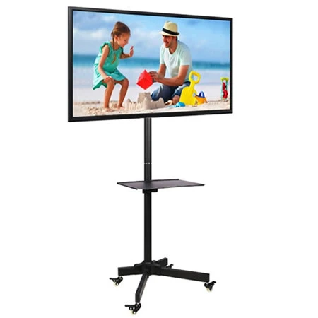 TECHly Mobiler TV-Ständer Mit Rollen 23-55 Zoll Monitorständer Mit Ablage 5 TECHly Mobiler TV-Ständer Mit Rollen 23-55 Zoll Monitorständer Mit Ablage – Bild 3