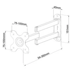 TECHly Monitor Wandhalterung Für LCD TV LED 13-30 Zoll Neigbar -Kabel Draht Rabatte techly monitor wandhalterung fuer lcd tv led 13 30 zoll neigbar 3