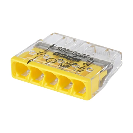 Wago Steckklemme 5-fach 0,5-2,5 Mm² Gelb 100 Stück 3 Wago Steckklemme 5-fach 0,5-2,5 Mm² Gelb 100 Stück