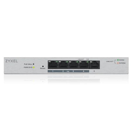 Zyxel 5-Port Gigabit PoE+ Switch 4 Zyxel 5-Port Gigabit PoE+ Switch – Bild 2